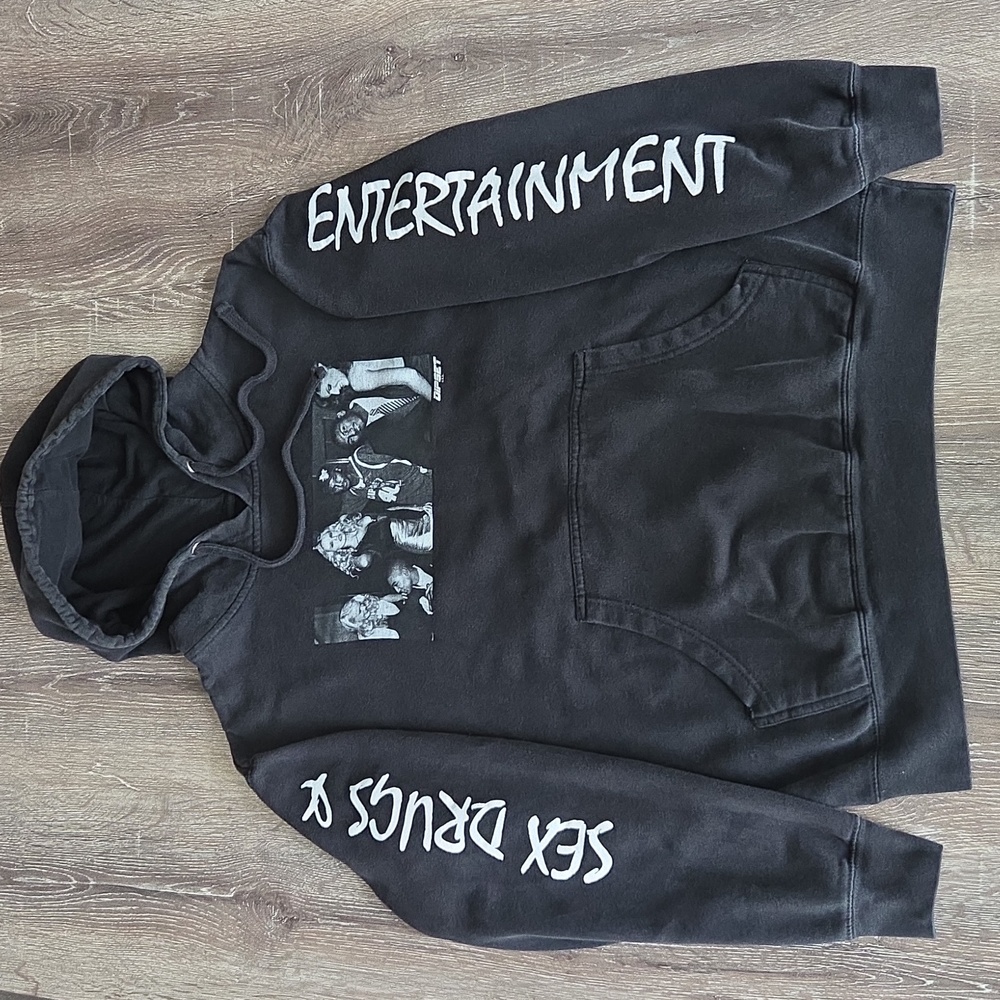 Vintage DIPSET × Diplomats Black & White Photo Graphic Hoodie Hip Hop Skater